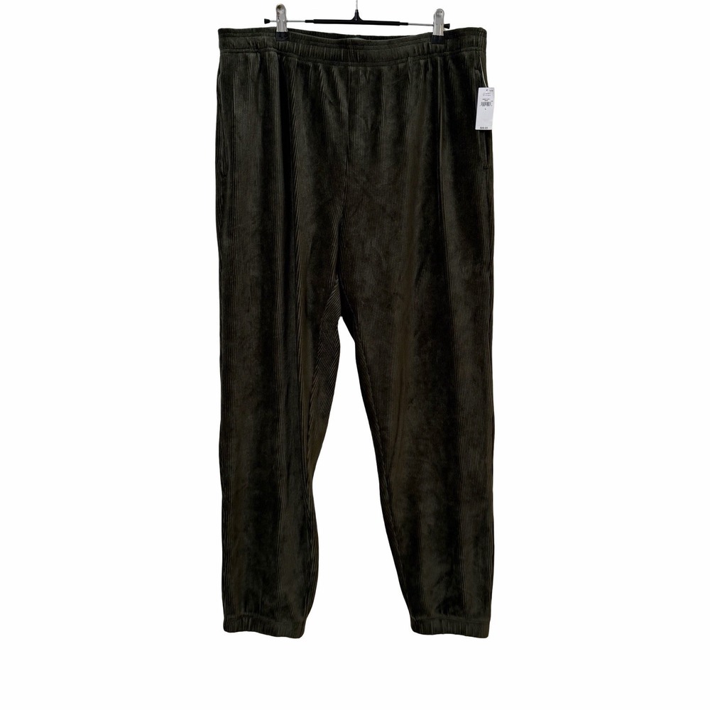GAP Womens Velvet Corduroy Jogger Pants Size L Mistletoe Green Elasticized Waist